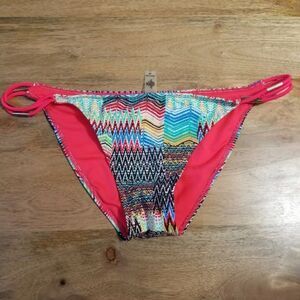 Tinibikini Swimwear Chevron Strap Bottoms XL Metal